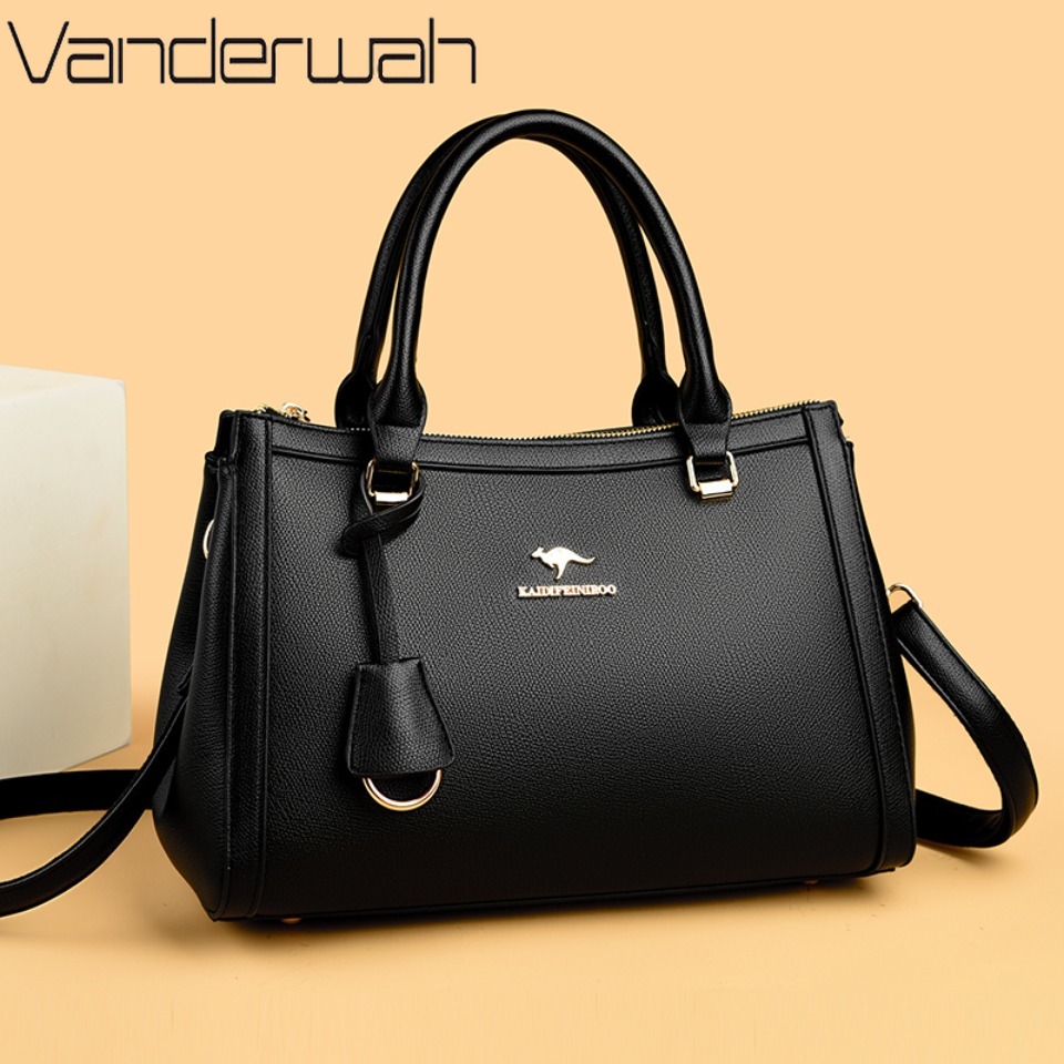 Leather Work Handbags - Borsa a Tracolla in Morbida Pelle