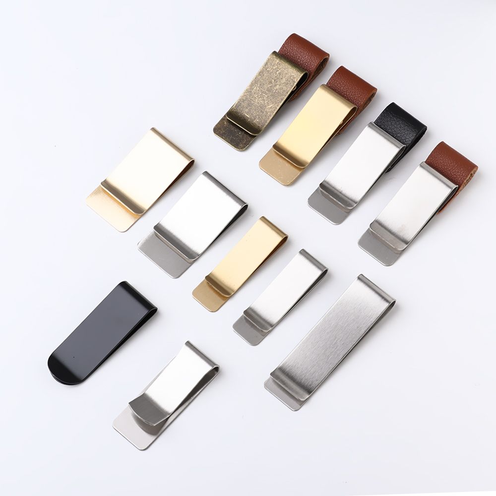 Leather Work Notepad - Clip in ottone in pelle fatta