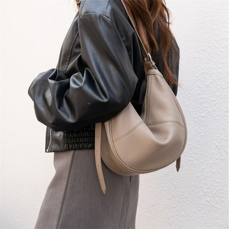 Leather Work Handbags - BURMINSA Borsa a Tracolla Morbida in