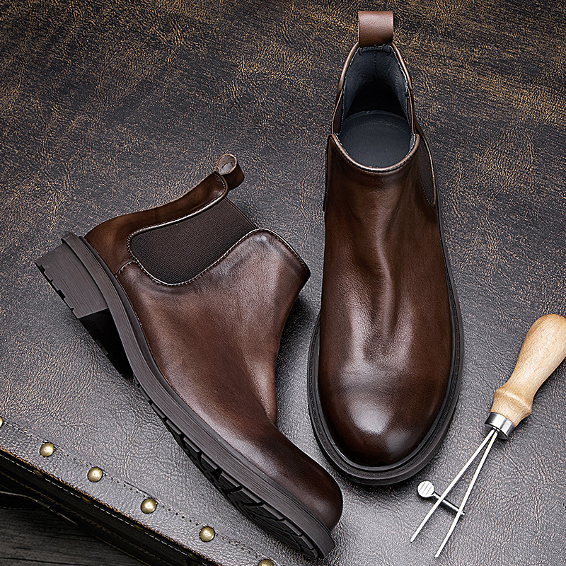 Leatherwork Designs - Stivali da moto autunnali da uomo