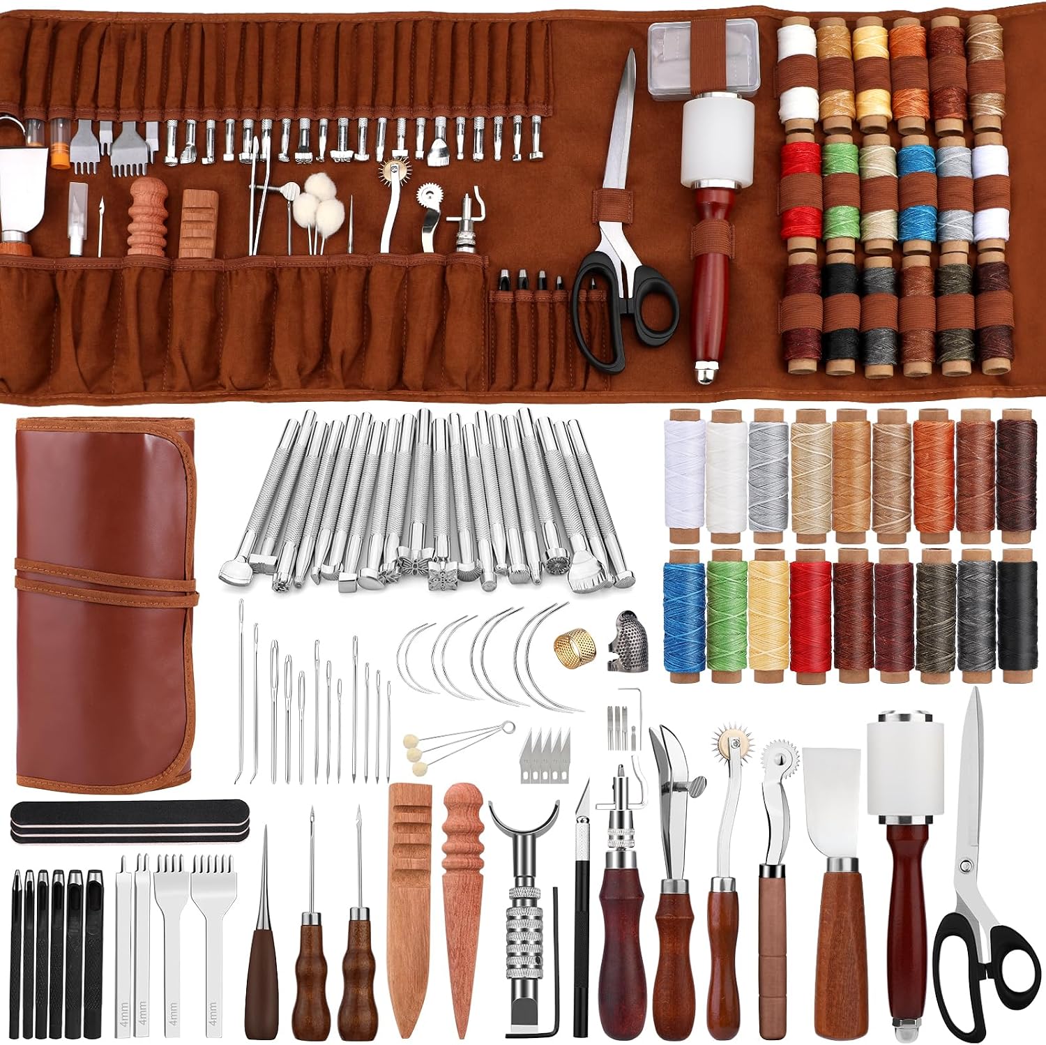 Leatherwork Essentials - Kit di Attrezzi per Lavorazione del