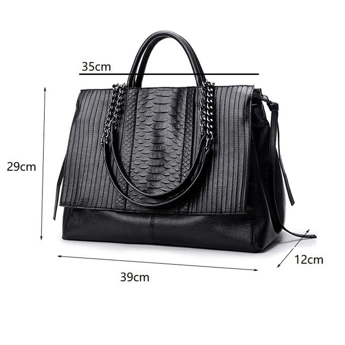 Elegante borsa tote con cernie - Leather Work Handbags recensione e prezzo