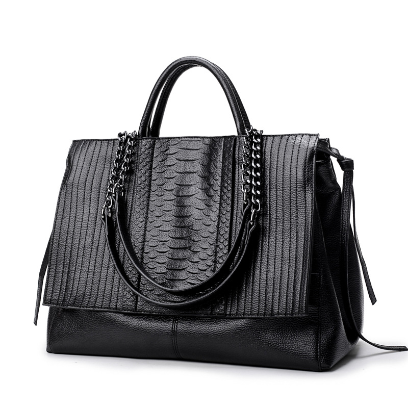 Elegante borsa tote con cernie - Leather Work Handbags recensione e prezzo